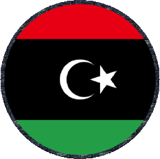 Flags Africa Libya Round 