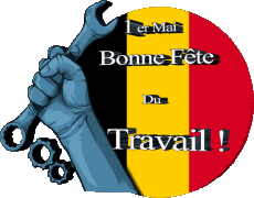 Mensajes Francés 1er Mai Bonne Fête du Travail - Belgique 