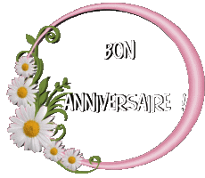 Messages Français Bon Anniversaire Floral Fond Transparent 021 