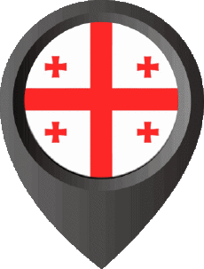Fahnen Asien Georgia Standort-Pin 