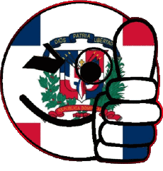 Fahnen Amerika Dominikanische Republik Smiley - OK 
