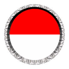 Fahnen Asien Indonesien Rund - Ringe 