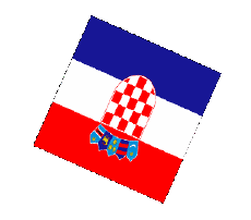 Fahnen Europa Kroatien Kugel - Würfel 