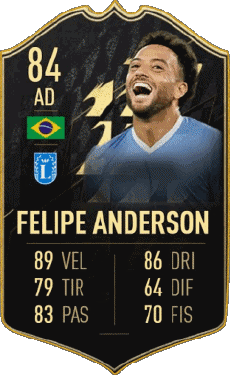 Multimedia Videospiele F I F A - Karten Spieler Brasilien Felipe Anderson Pereira Gomes 