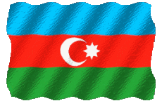 Flags Asia Azerbaijan Waving 