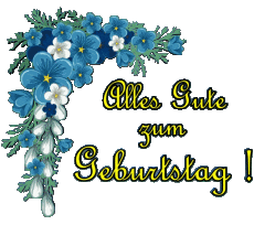 Messagi Tedesco Alles Gute zum Geburtstag Blumen Sfondo trasparente 002 