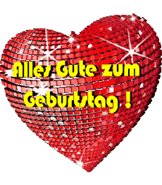 Messages Allemand Alles Gute zum Geburtstag Herz 002 