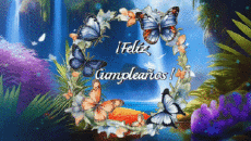 Messages Spanish Feliz Cumpleaños Mariposas Animated Background 003 