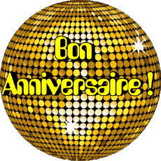 Nachrichten Französisch Bon Anniversaire Abstrait - Géométrique Transparenter Hintergrund 013 