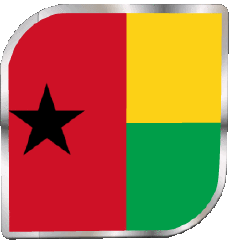Drapeaux Afrique Guinée Bissau Carré 