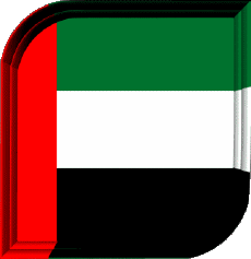 Bandiere Asia Emirati Arabi Uniti Quadrato 