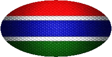 Drapeaux Afrique Gambie Ovale 01 