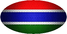 Fahnen Afrika Gambia Oval 01 