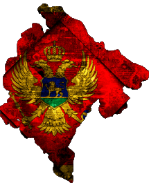 Flags Europe Montenegro Map 