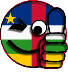 Fahnen Afrika Centrafrique Smiley - OK 