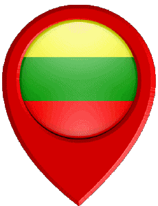 Fahnen Europa Litauen Standort-Pin 
