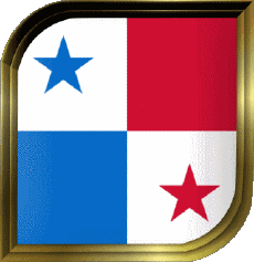 Drapeaux Amériques Panama Carré 