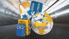 Nachrichten Französisch Bon Voyage Animierter Hintergrund 003 