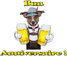 Mensajes Francés Bon Anniversaire Animaux 003 