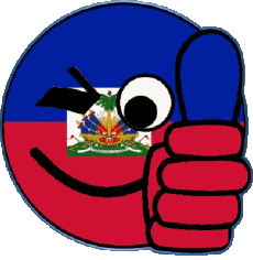 Fahnen Amerika Haiti Smiley - OK 