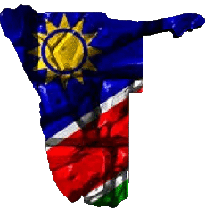 Bandiere Africa Namibia Carta Geografica 