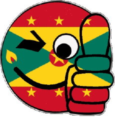 Flags America Grenada islands Smiley - OK 