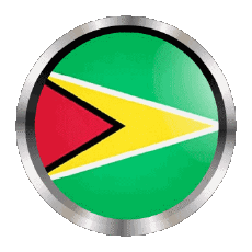 Drapeaux Amériques Guyana Rond - Anneaux 