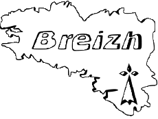 Banderas Francia Regiones Bretaña Mapa 