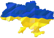 Drapeaux Europe Ukraine Carte 