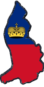 Drapeaux Europe Liechtenstein Carte 