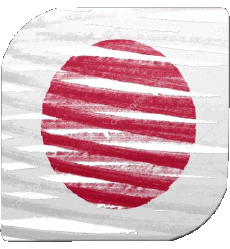 Bandiere Asia Giappone Quadrato 