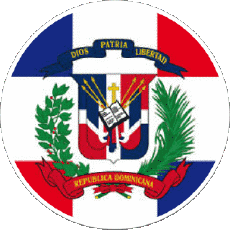 Drapeaux Amériques République Dominicaine Rond 