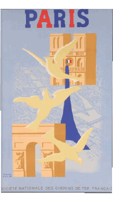 Humor -  Fun Retro Poster - Orte France Paris 