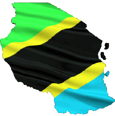 Flags Africa Tanzania Map 