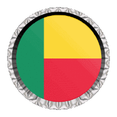 Fahnen Afrika Benin Rund - Ringe 