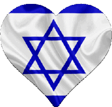 Fahnen Asien Israel Herz 