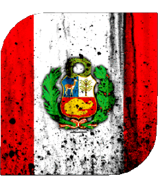 Bandiere America Perù Quadrato 