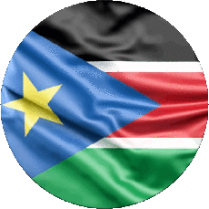 Drapeaux Afrique Soudan Sud Rond 