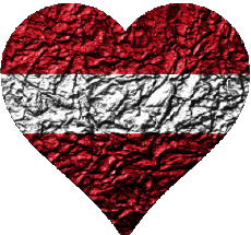 Drapeaux Europe Lettonie Coeur 