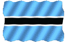 Banderas África Botswana Ondulación 