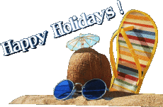 Messages Anglais Happy Holidays Fond Transparent 14 