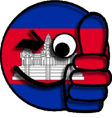 Banderas Asia Camboya Smiley - OK 