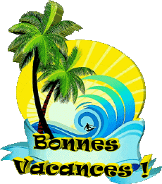 Messages Français Bonnes Vacances Fond Transparent 25 