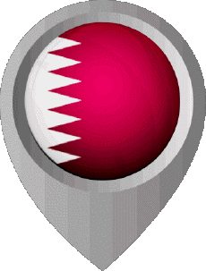 Drapeaux Asie Qatar Epingle de Localisation 