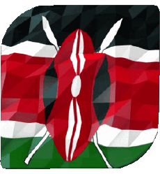 Drapeaux Afrique Kenya Carré 