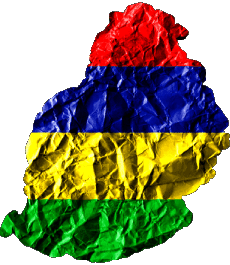 Fahnen Afrika Mauritius Karte 