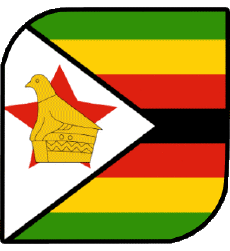 Bandiere Africa Zimbabwe Quadrato 