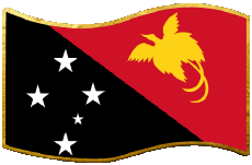 Drapeaux Océanie Papouasie-Nouvelle-Guinée Rectangle 