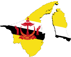 Banderas Asia Brunei Diverso 