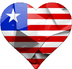 Bandiere Africa Liberia Cuore 